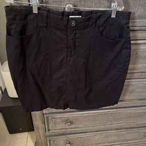 Black skort above the knee